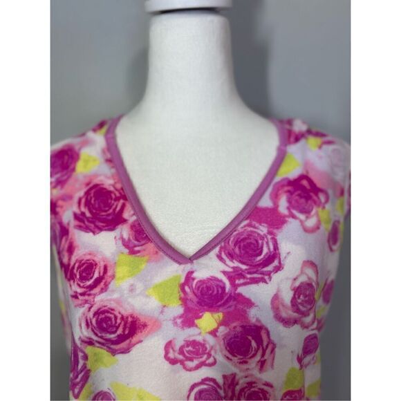 Betsey Johnson Floral Hooded Swim Cover Up Pink‎ Rose Blossom size M BIN R - Picture 2 of 10